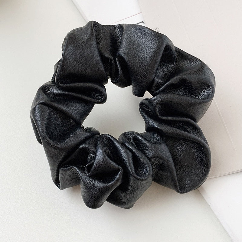 Leather Scrunchie
