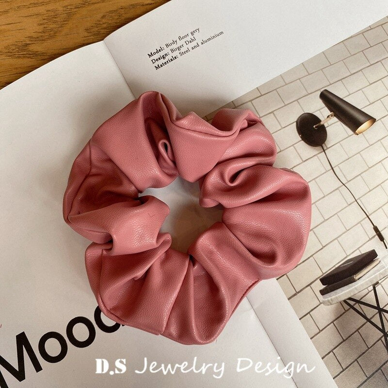 Leather Scrunchie