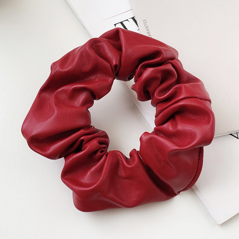 Leather Scrunchie