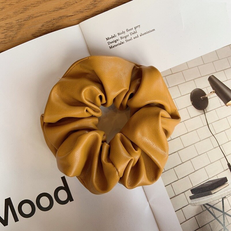 Leather Scrunchie