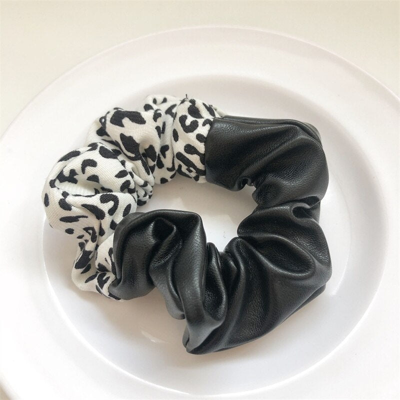 Leather Scrunchie