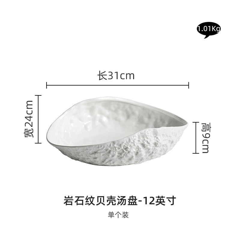 Rock Ceramic Shell Plate