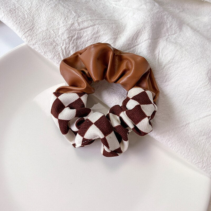 Leather Scrunchie