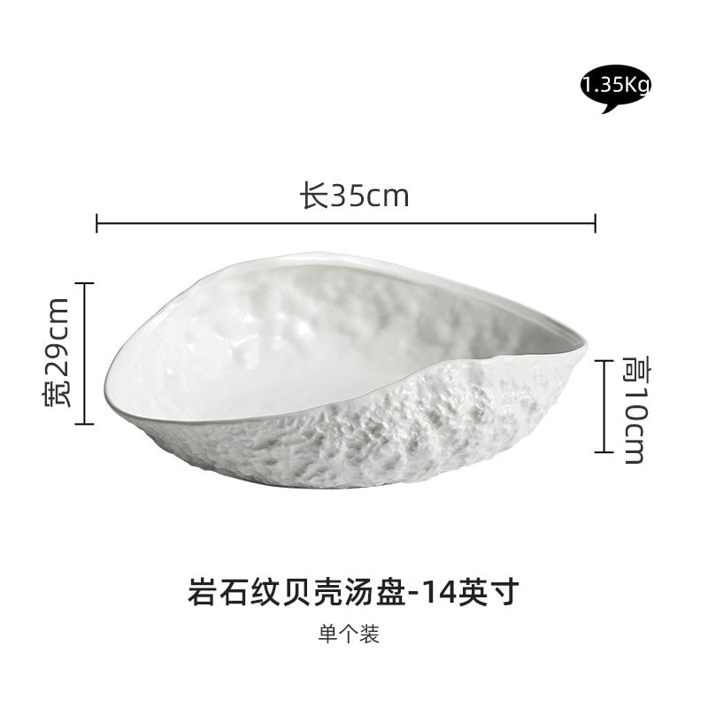 Rock Ceramic Shell Plate