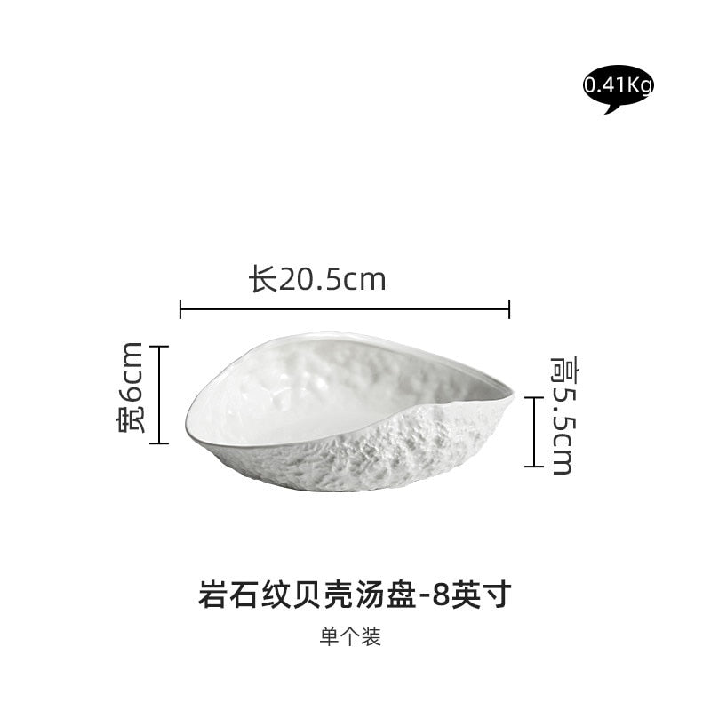 Rock Ceramic Shell Plate