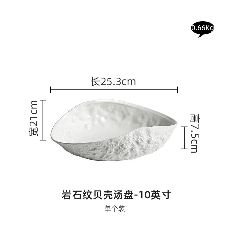 Rock Ceramic Shell Plate