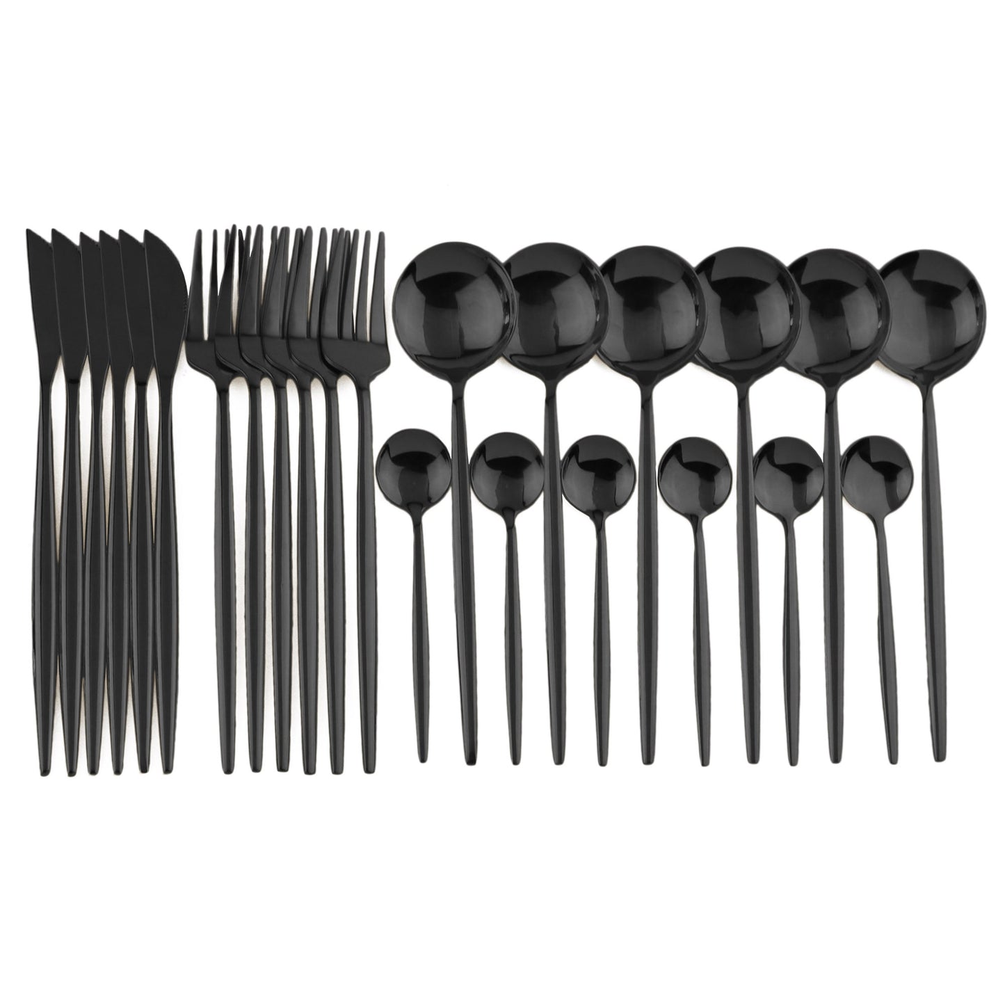 Black/Gold Flatware Set