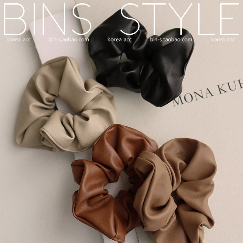 Leather Scrunchie