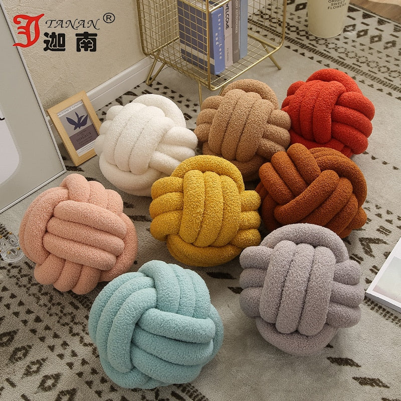 Knotted Plush/Soft Ball Cushions