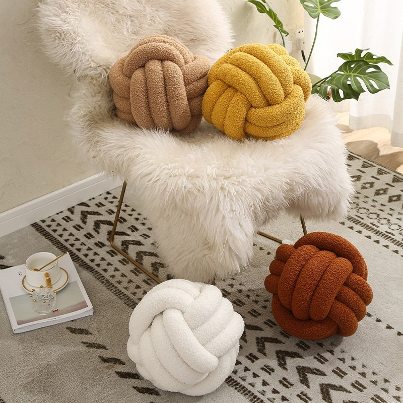 Knotted Plush/Soft Ball Cushions